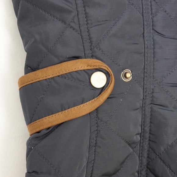 Zara Woman Dark Blue Quilted Outdoors Mounting Vest/Sleeveless Jacket Size S - Picture 3 of 9